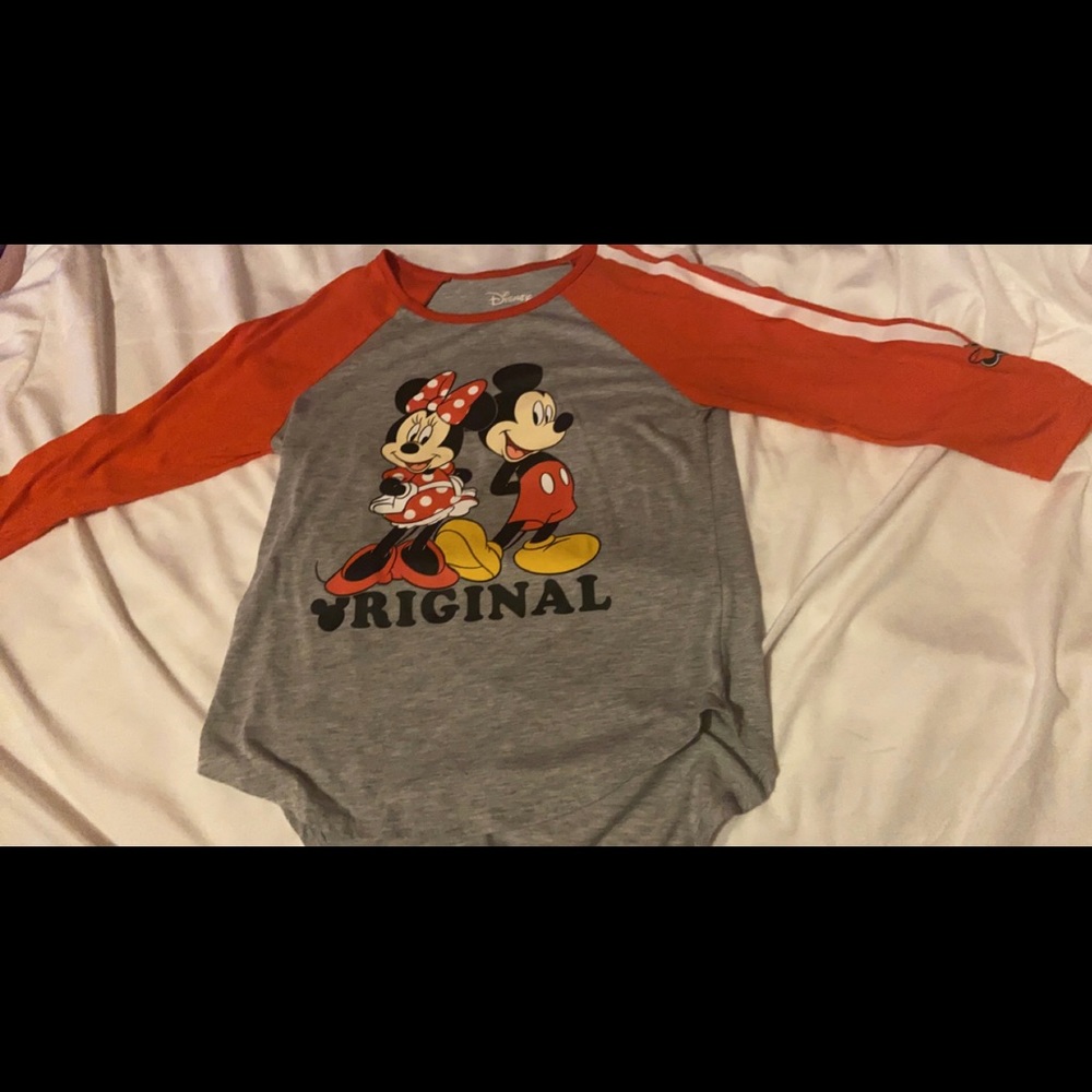 Long sleeve Mickey and Minnie Mouse shirt